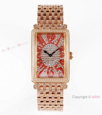 Franck Muller Long Island Full Diamond Rose Gold 1:1 Best Quality Watch